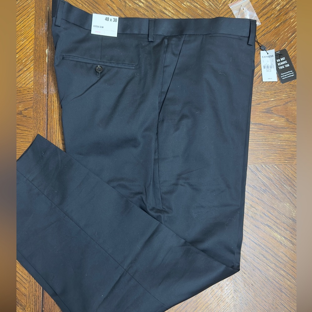 Express Men’s Black Dress pants 40x30 extra slim